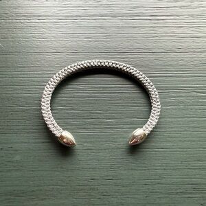 Monica Vinader Fiji Bud Friendship Cuff Bracelet Sterling Silver